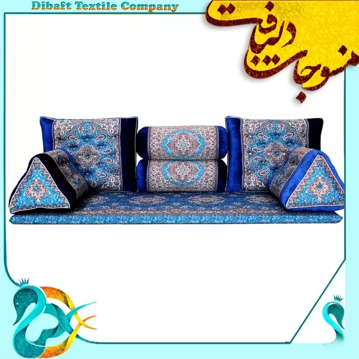 خرید انواع روبالشتی ترمه سالار فیروزه ای